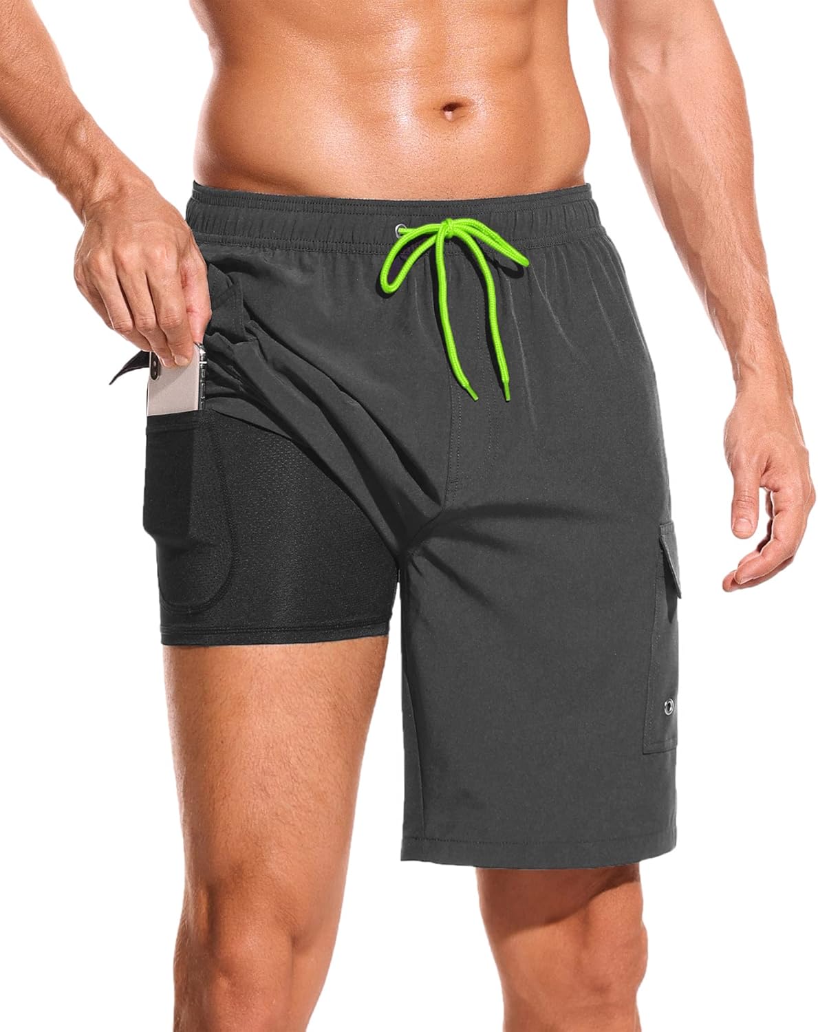 SILKWORLD Men's Swim Trunks, Special Swimwear with...