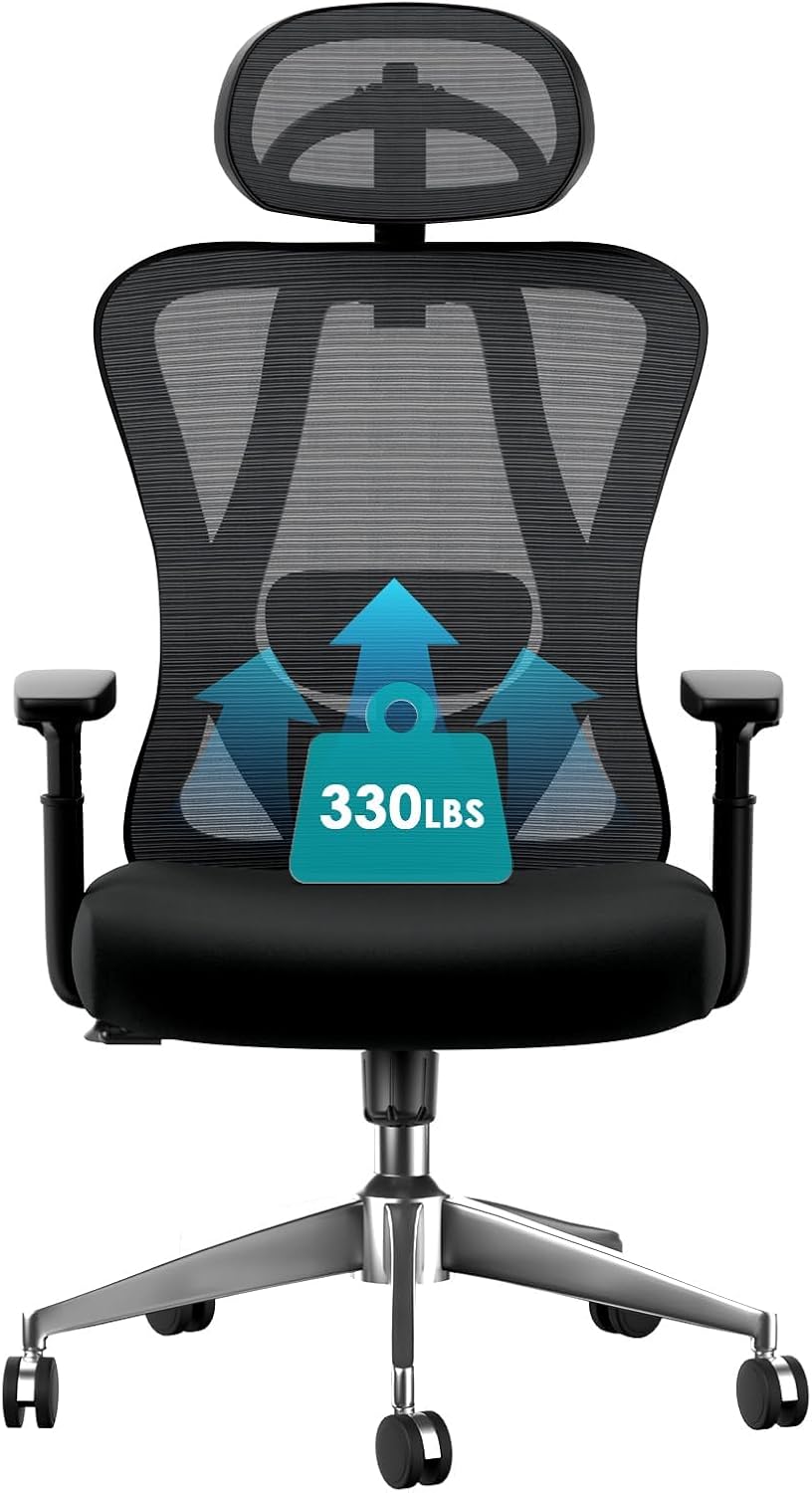 Ergonomic Office Chair, Special High Back Desk Chair with Adjustable Lumbar Supp...
