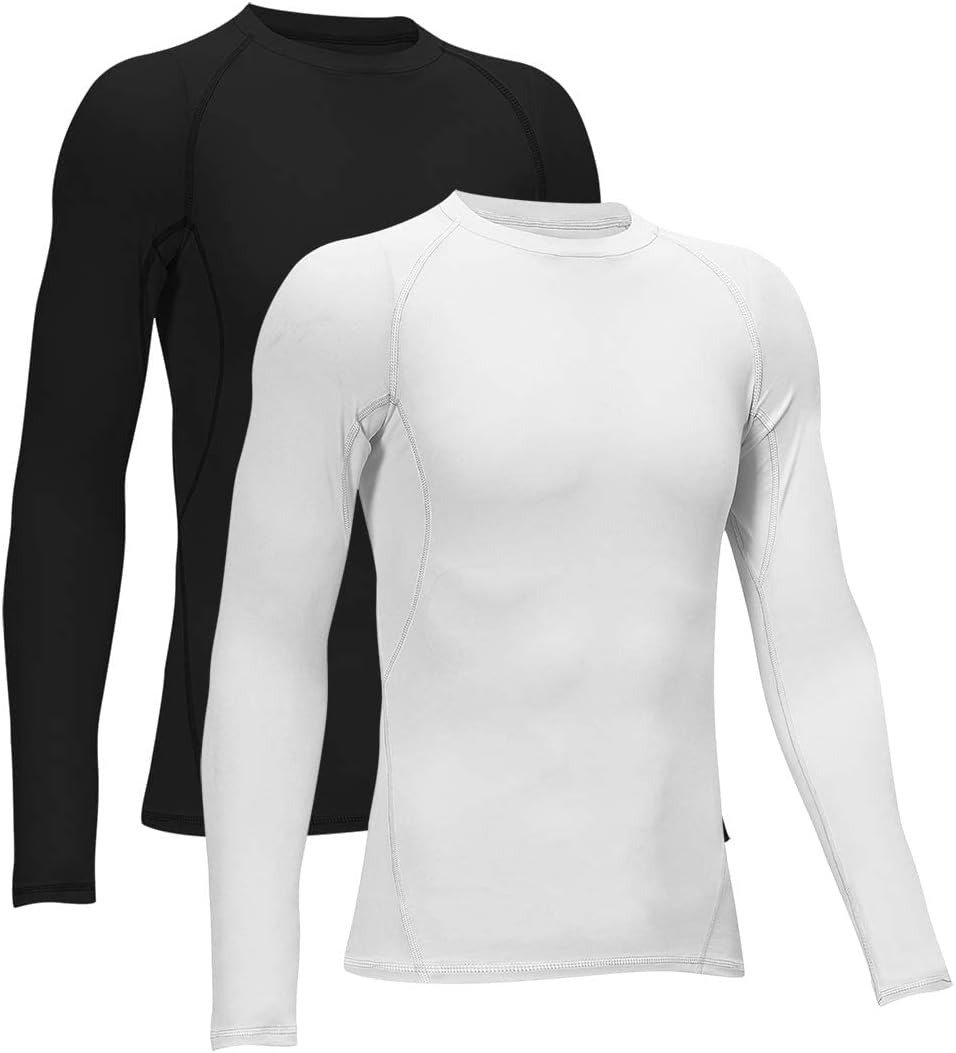 TELALEO 4, 3, 2, 5/1 Pack Boys' Girls' Compression Shirts Youth Long Sleeve Unde...