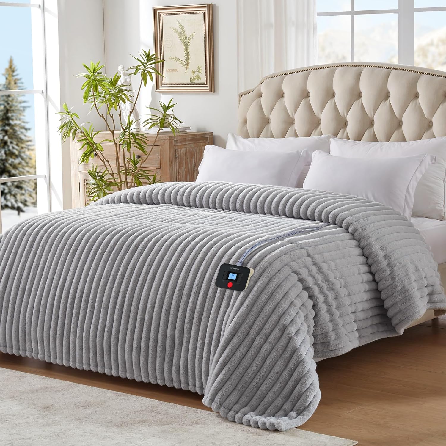 Westinghouse Electric Blanket, Super Cozy Luxury Faux Fur Blanket Full Size, Inn...