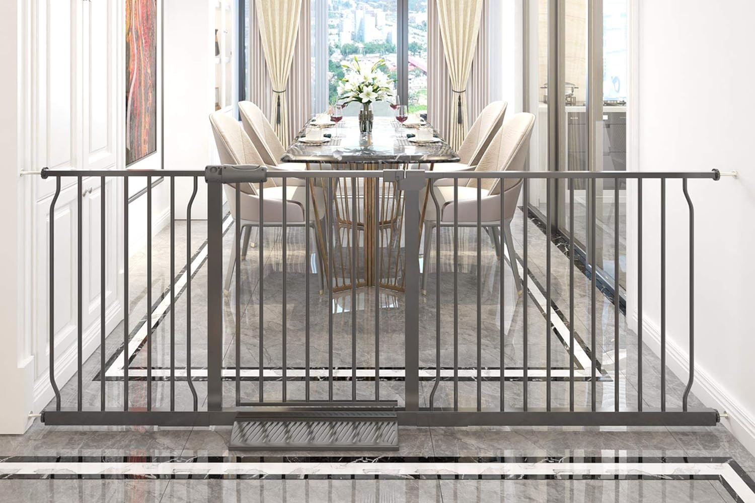 Extra Wide Baby Gate Tension Indoor Safety Gates B...