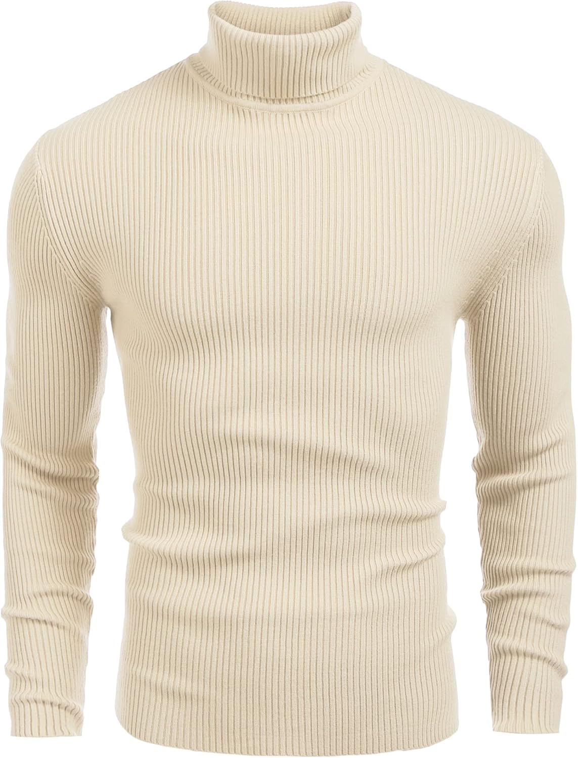 Unique COOFANDY Men's Jumpers, Special Turtle Neck Ribbed Knitted Jumper, High-Q...