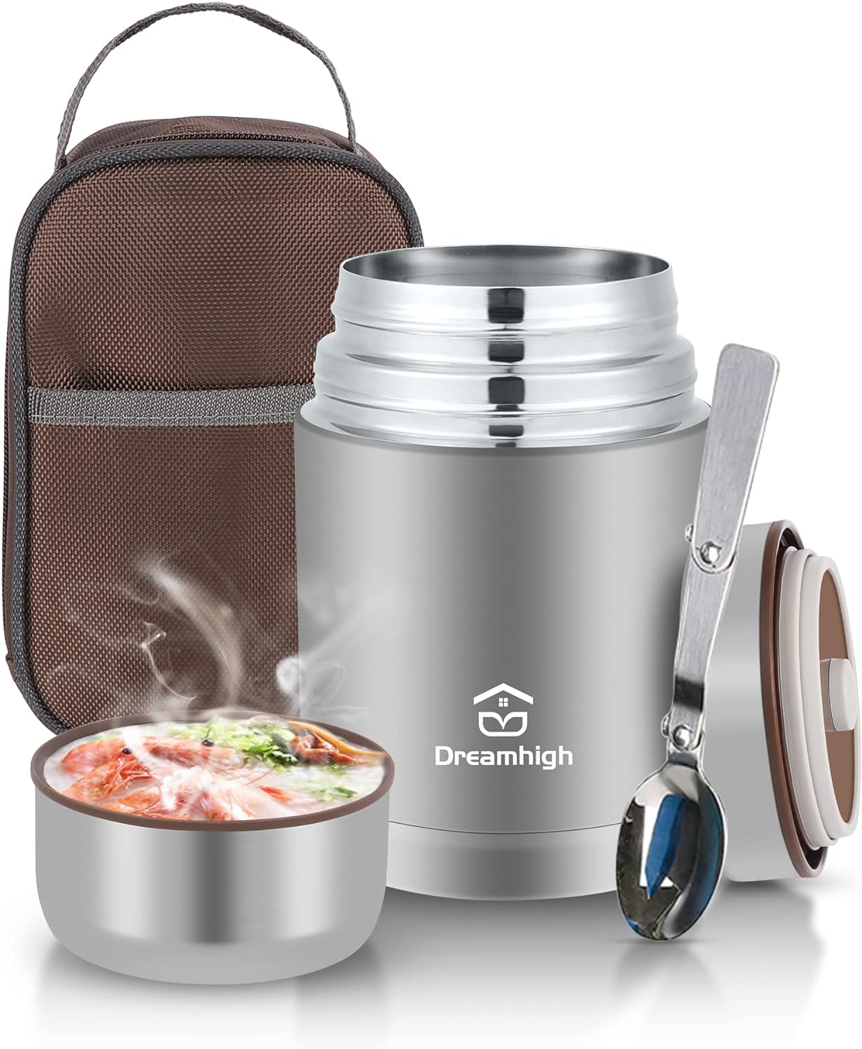 Dreamhigh® Thermal Food Container, 800 ml, Stainless Steel Food Container, Therm...