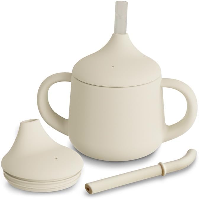 Moonkie Silicone Baby Sippy Cups for Infants Toddlers and Kid | 3 Stages Trainin...