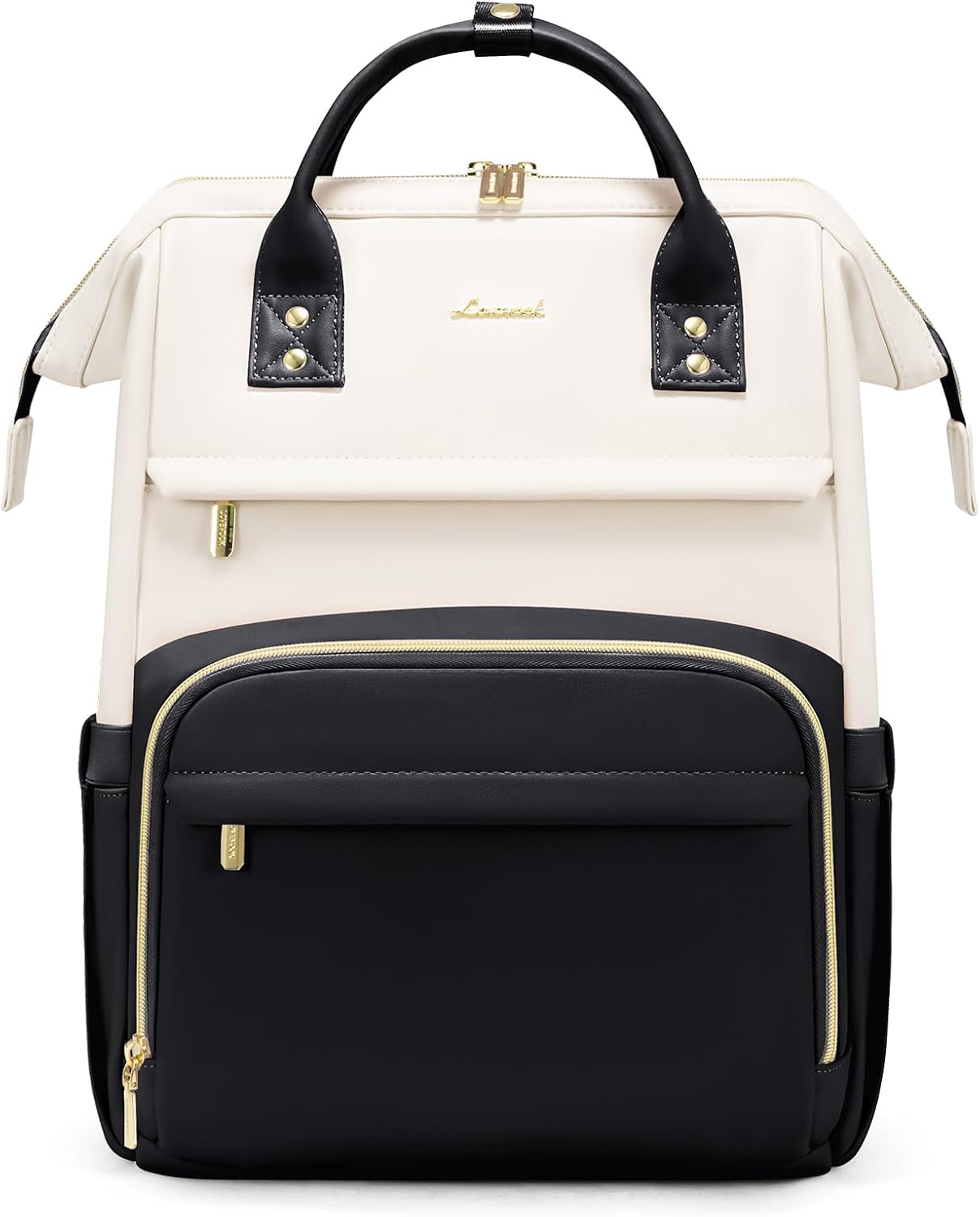 LOVEVOOK Leather Backpack for Women,15.6 inch Leather Laptop Backpack Women,Prof...