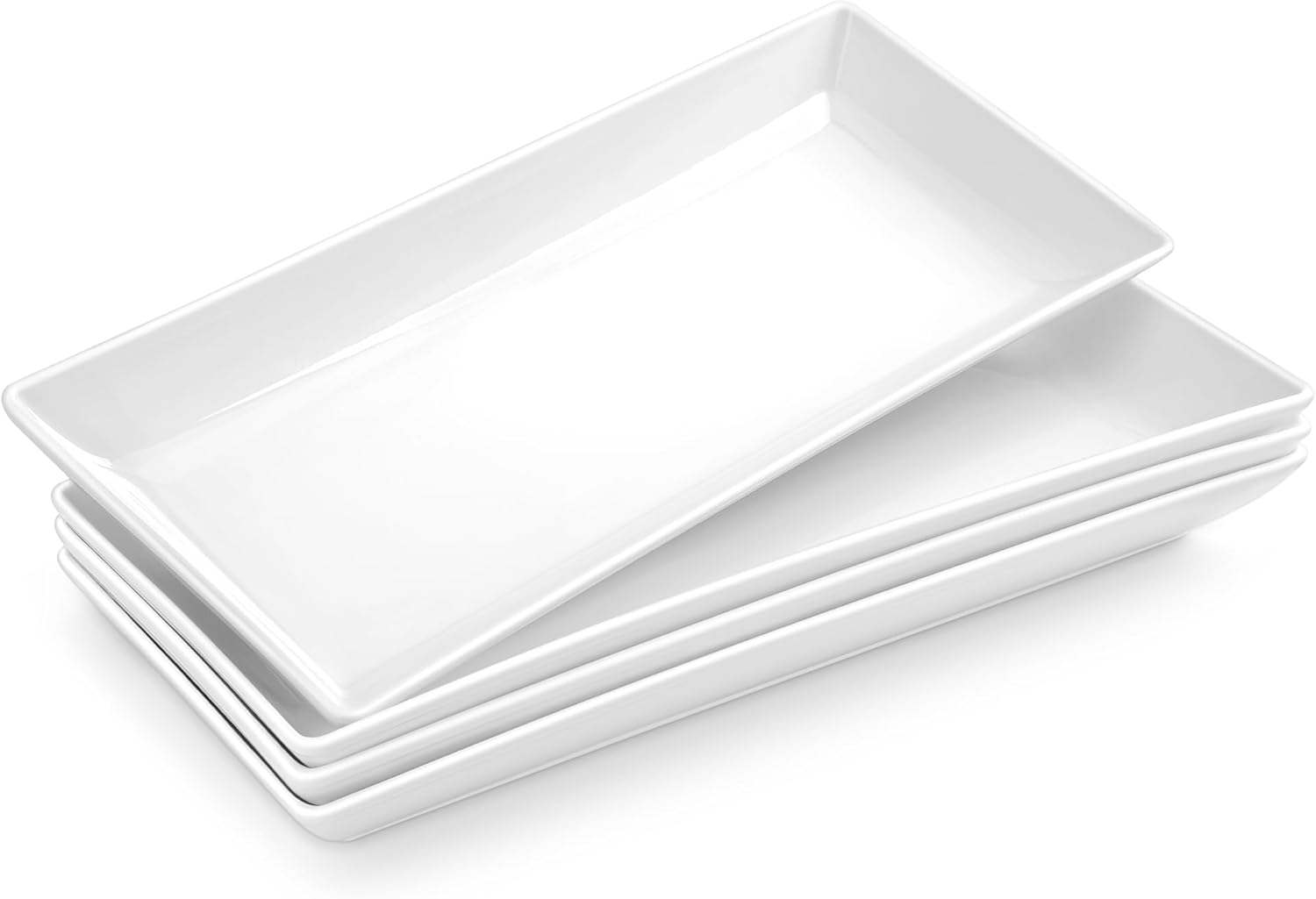 MALACASA Serving Platters Set of 4, Ceramic Serving Platters and Trays for Servi...