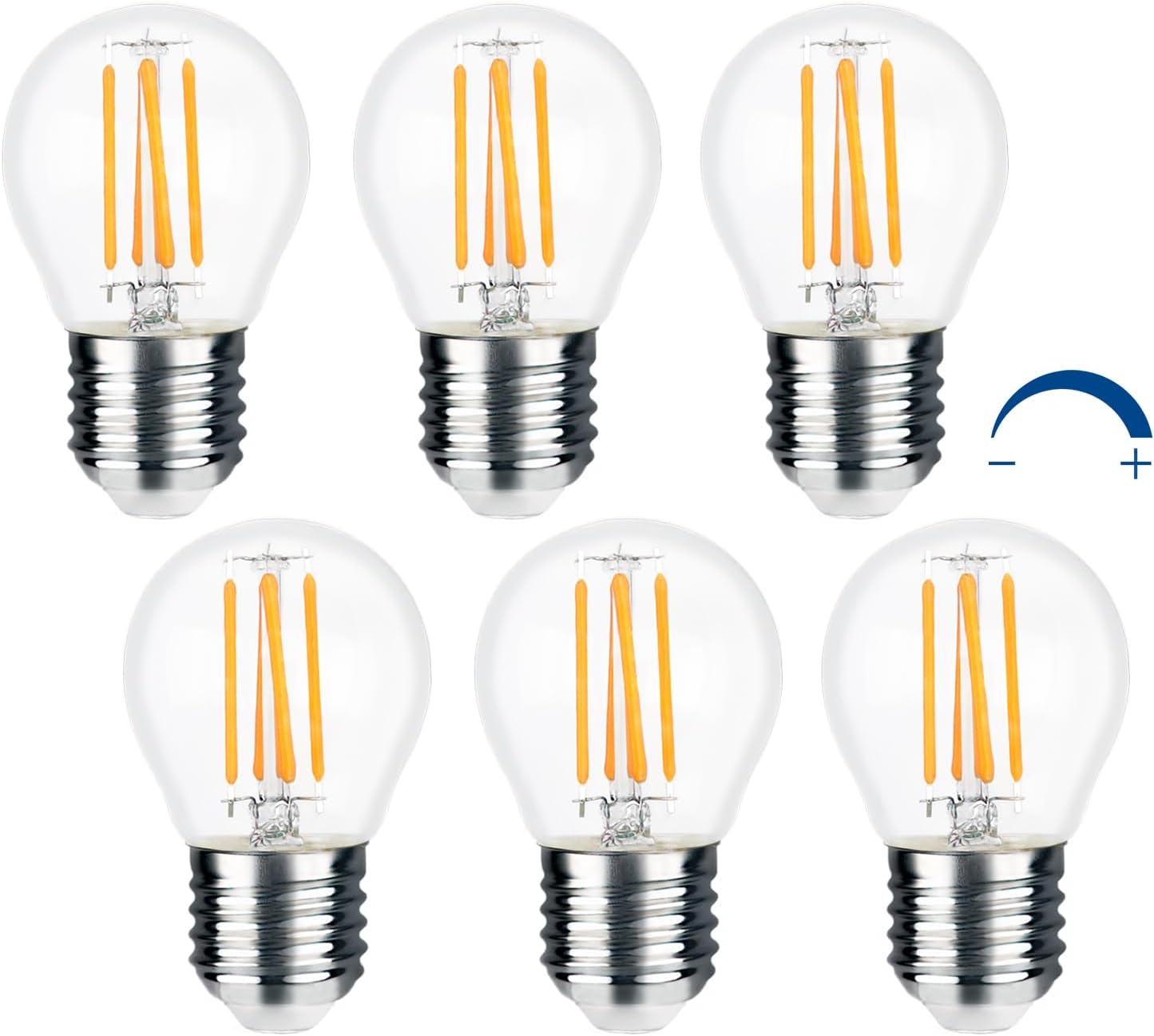 Special Akynite G45 E27 LED Bulb, Innovative Dimmable Light Bulb 4W Warm White 2...