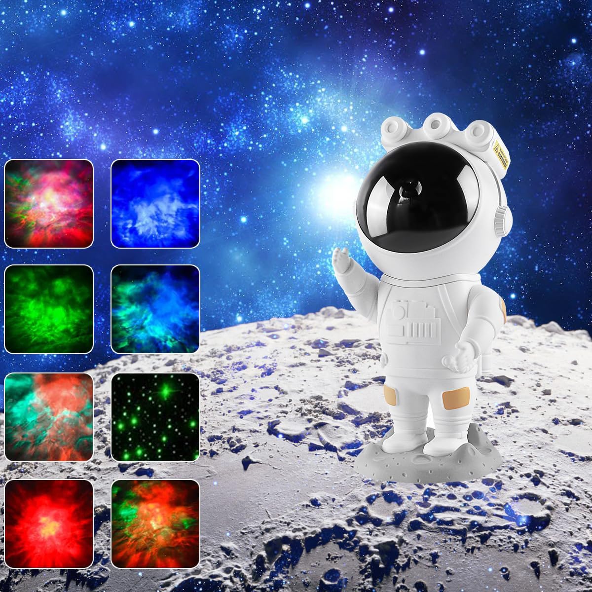 Galaxy Projector Astronaut Star Projector Starry Night Light with Nebula, Timer...