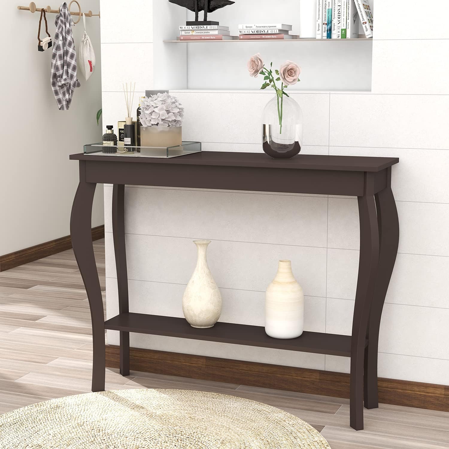 ChooChoo Narrow Console Table, Chic Accent Sofa Table, Unique Entryway Table, Af...