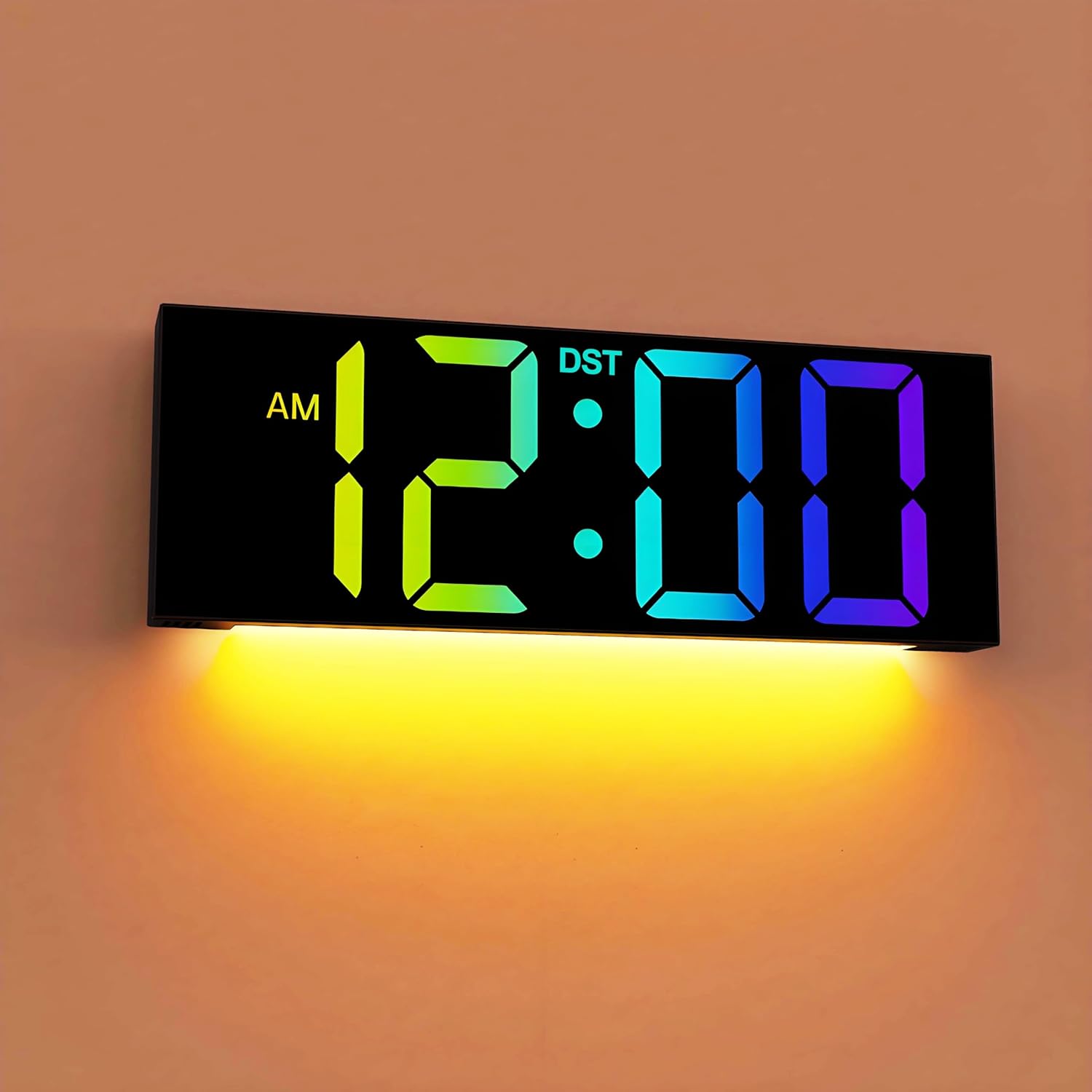 JALL 12'' Large Digital Wall Clock with Remote Control, Big LED Screen Dispaly,...