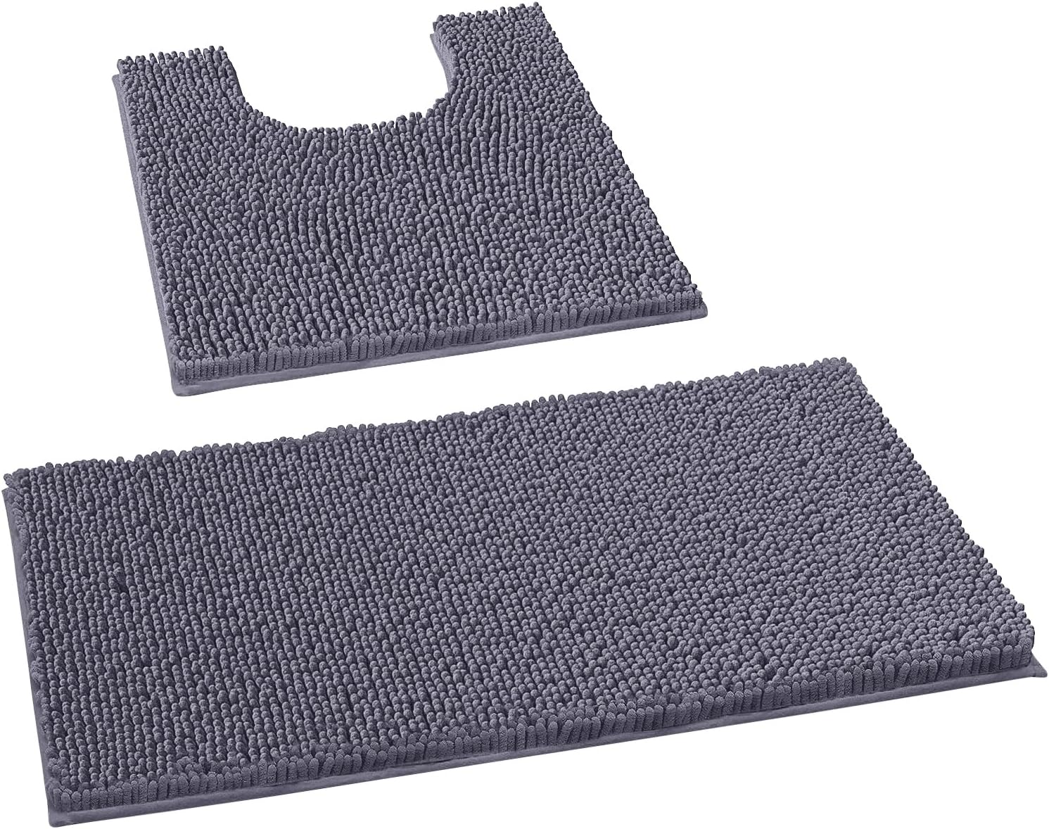 LuxUrux Bathroom Rugs Sets 2 Piece: Quick dry, Soft Plush Anti-Slip, Super Absor...