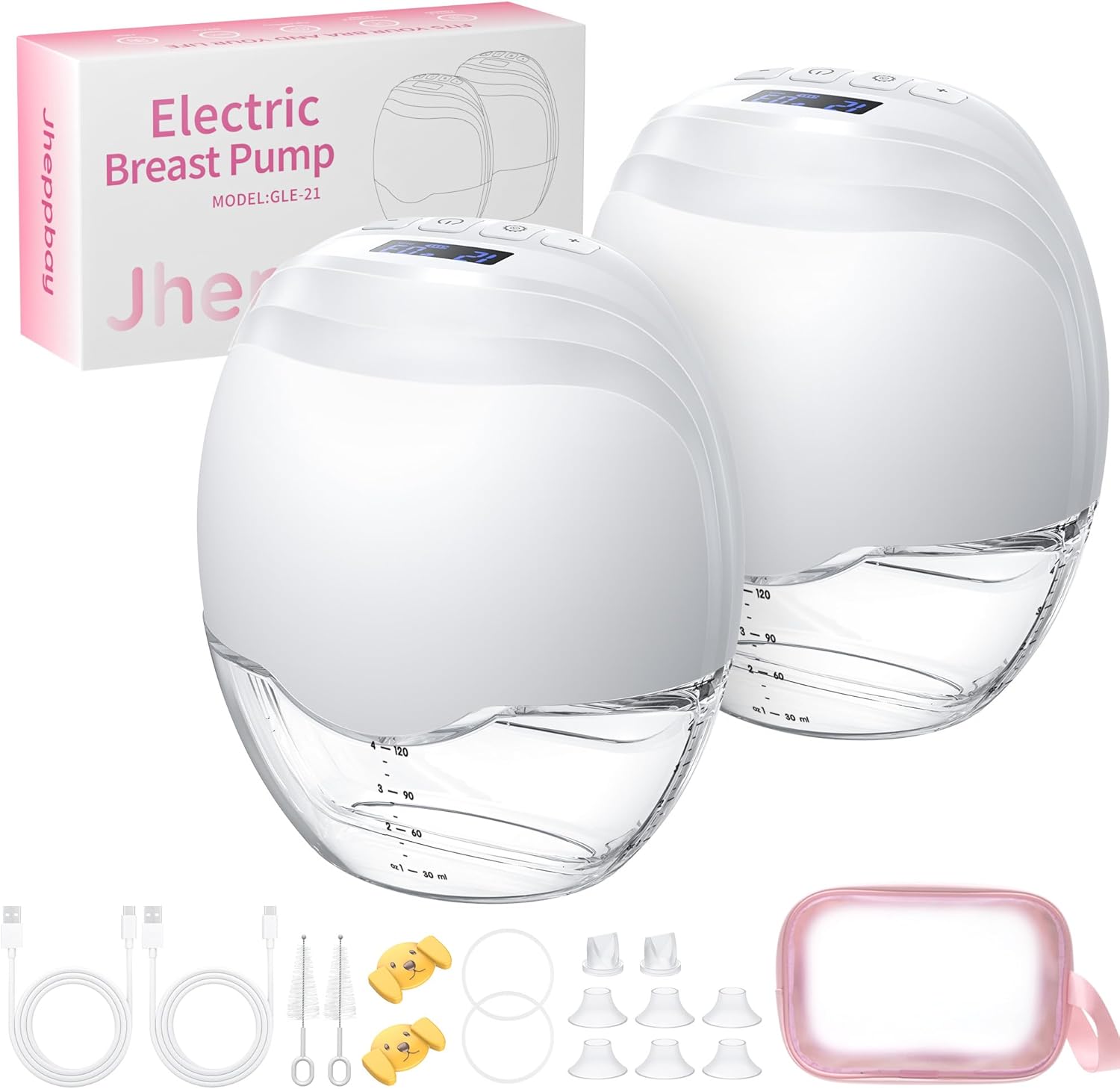 Jheppbay Double Electric Breast Pump - Discreet Wearable Breast Pump Electrical...