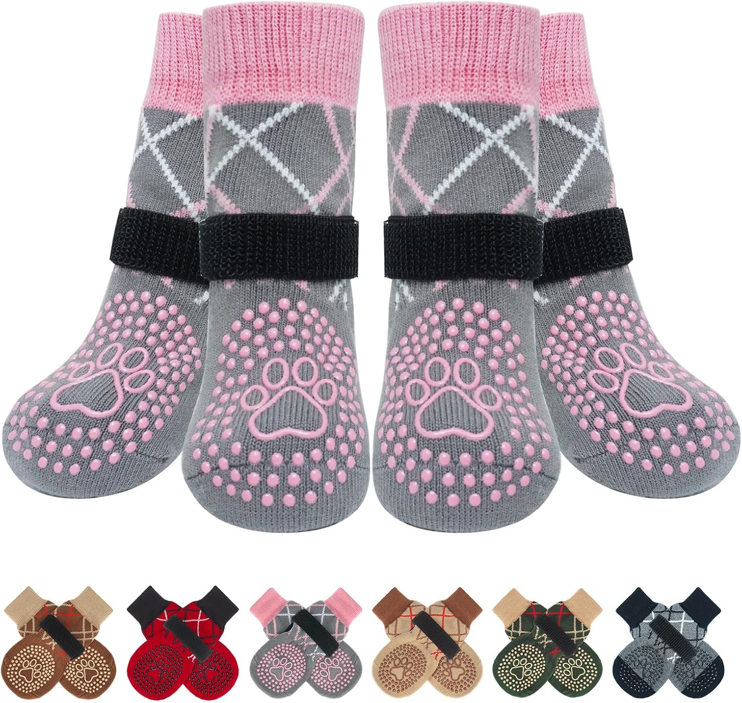 Special BEAUTYZOO Dog Socks, Unique Socks to Prevent Licking Paws for Hardwood F...