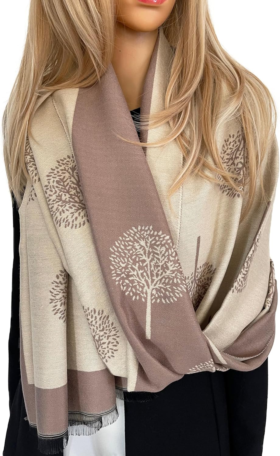 The Accessory Co. Cashmere Tree Life Blanket Scarf, Special Reversible Scarf for...
