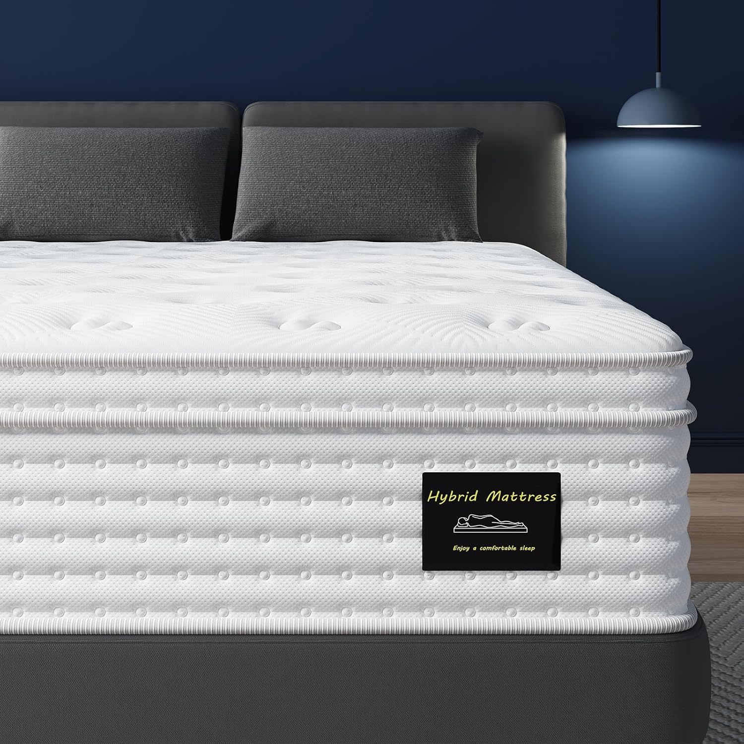 BedStory Queen Mattress - 12 Inch Hybrid Mattress in a Box - Individual Pocket S...
