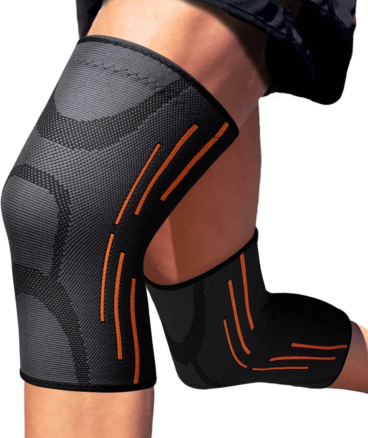 Gemschest 2 Pack Knee Support, Special Knee Compression Sleeves for Men, Innovat...