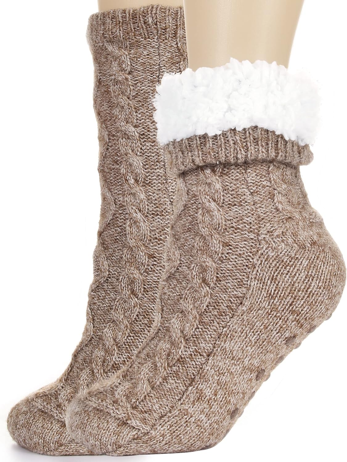 Special Tough Land Slipper Socks, Unique Women's Non Slip Slipper Socks with Gri...