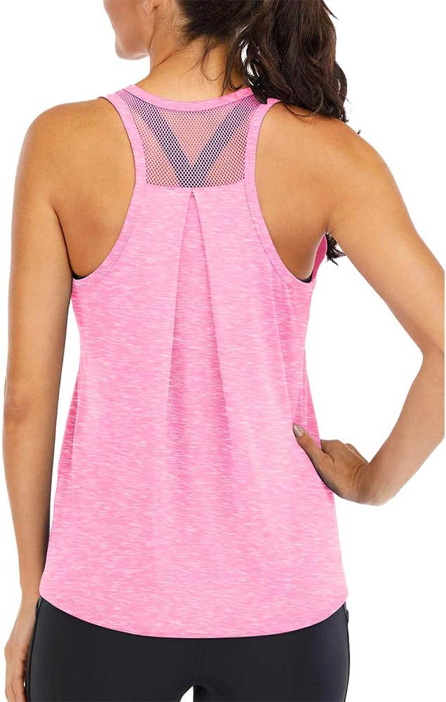 Superora Workout Tops Loose fit Racerback Tank Tops for Women Mesh Backless Tank...