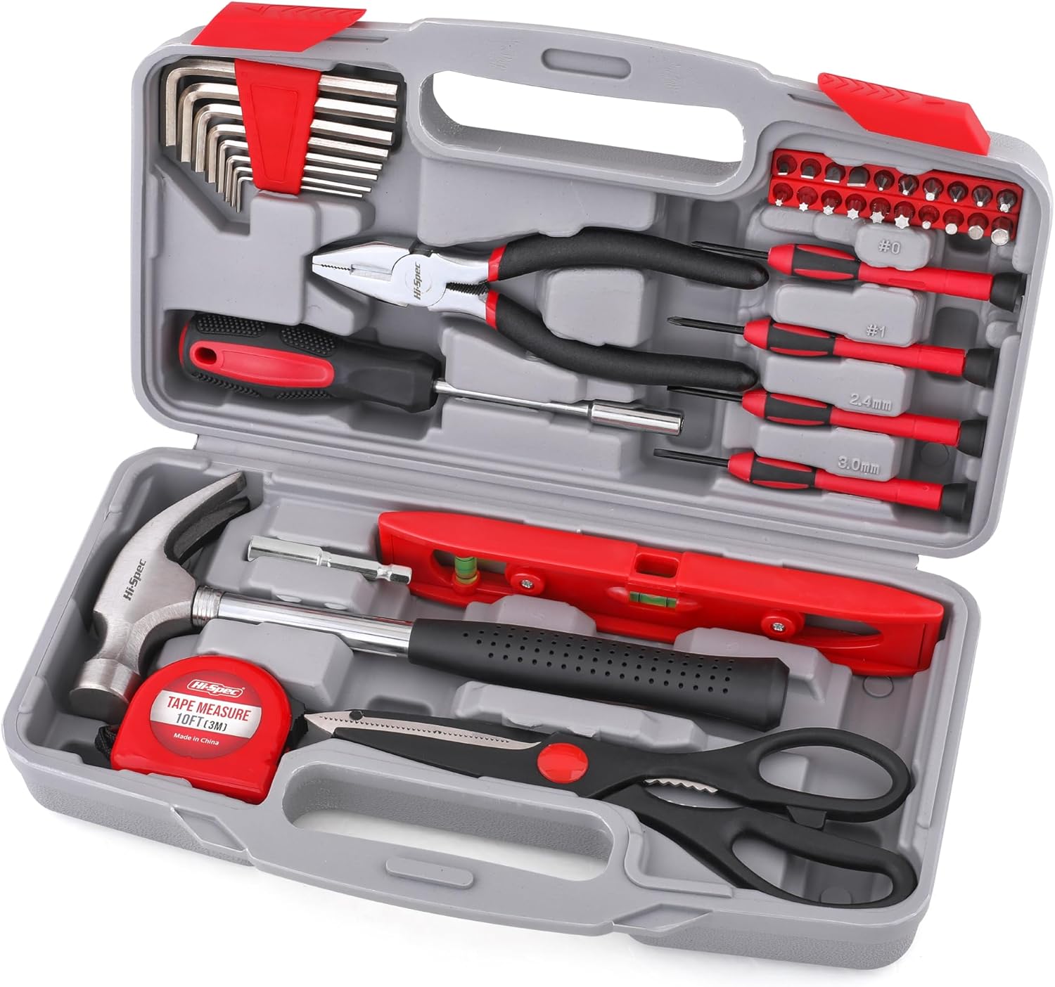 Hi-Spec Tools Kit Set for Home & Office 39 Piece- Comprehensive Tool Box with Ge...