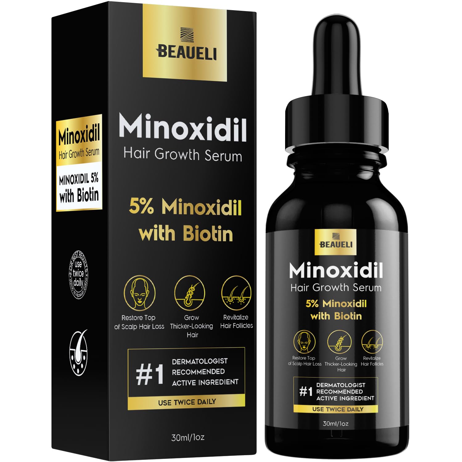 Hair Regrowth Solution, Effective 5% Minoxidil for Men & Women, Innovative Hair...