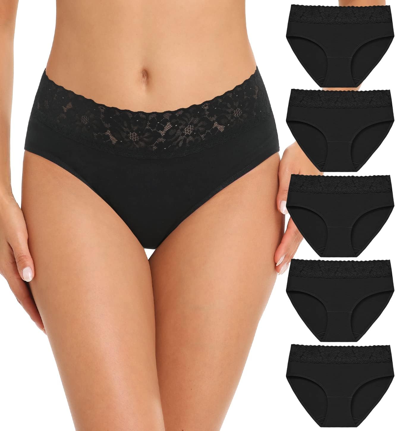 RHYFF Womens Underwear, Special Cotton Bikini Panties, Innovative Lace Soft Hips...