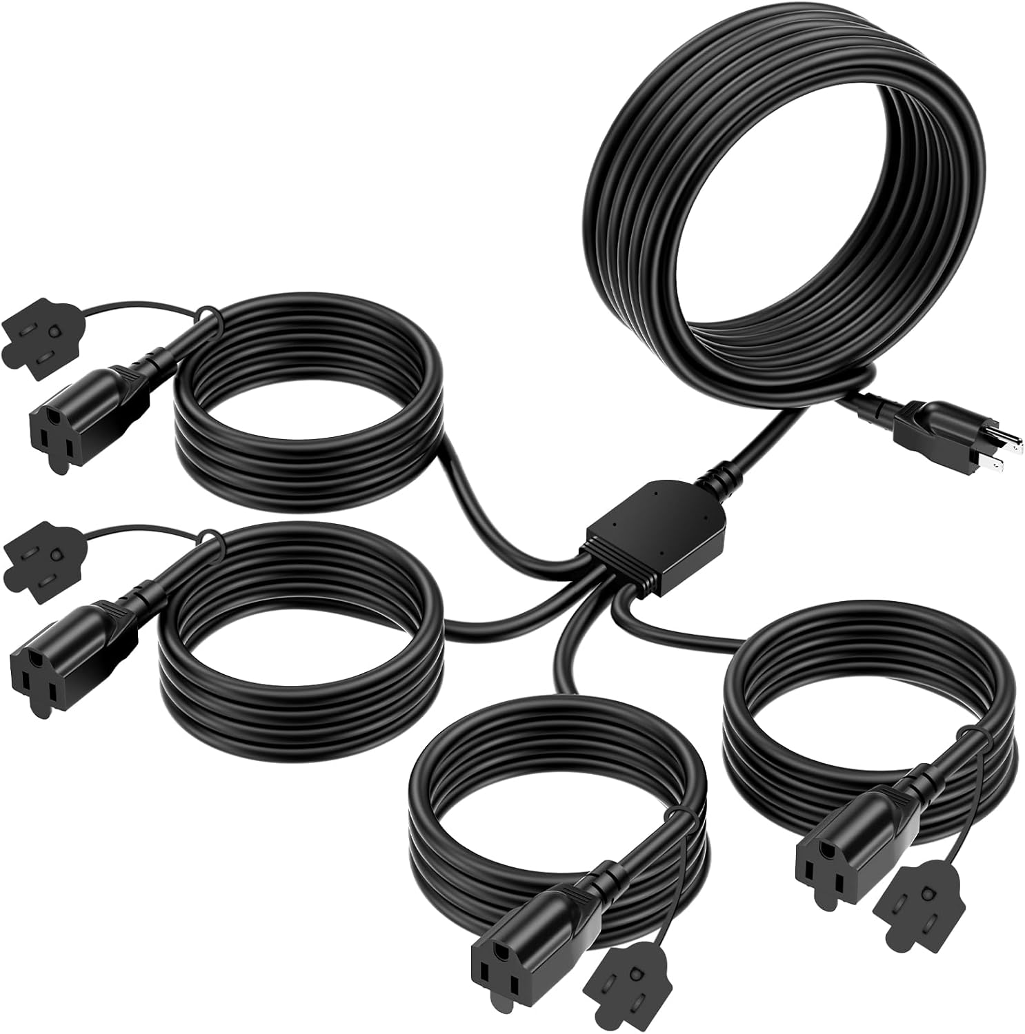 YOTIGER 1 to 4 Splitter Extension Cord, Max 33.3 FT End to End (43 FT Total), 3...