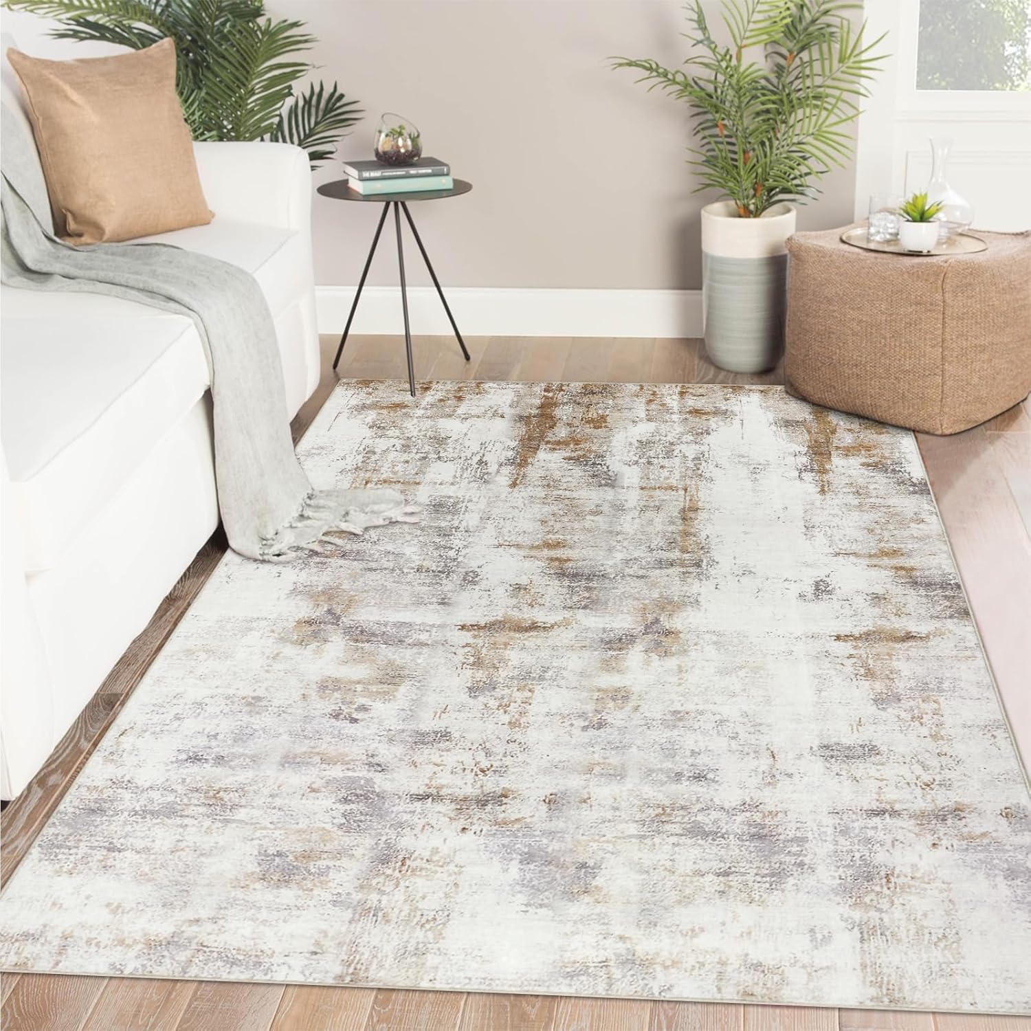 Famibay Rugs Living Room 120 x 170cm Area Rugs Soft Bedroom Rug Modern Washable...