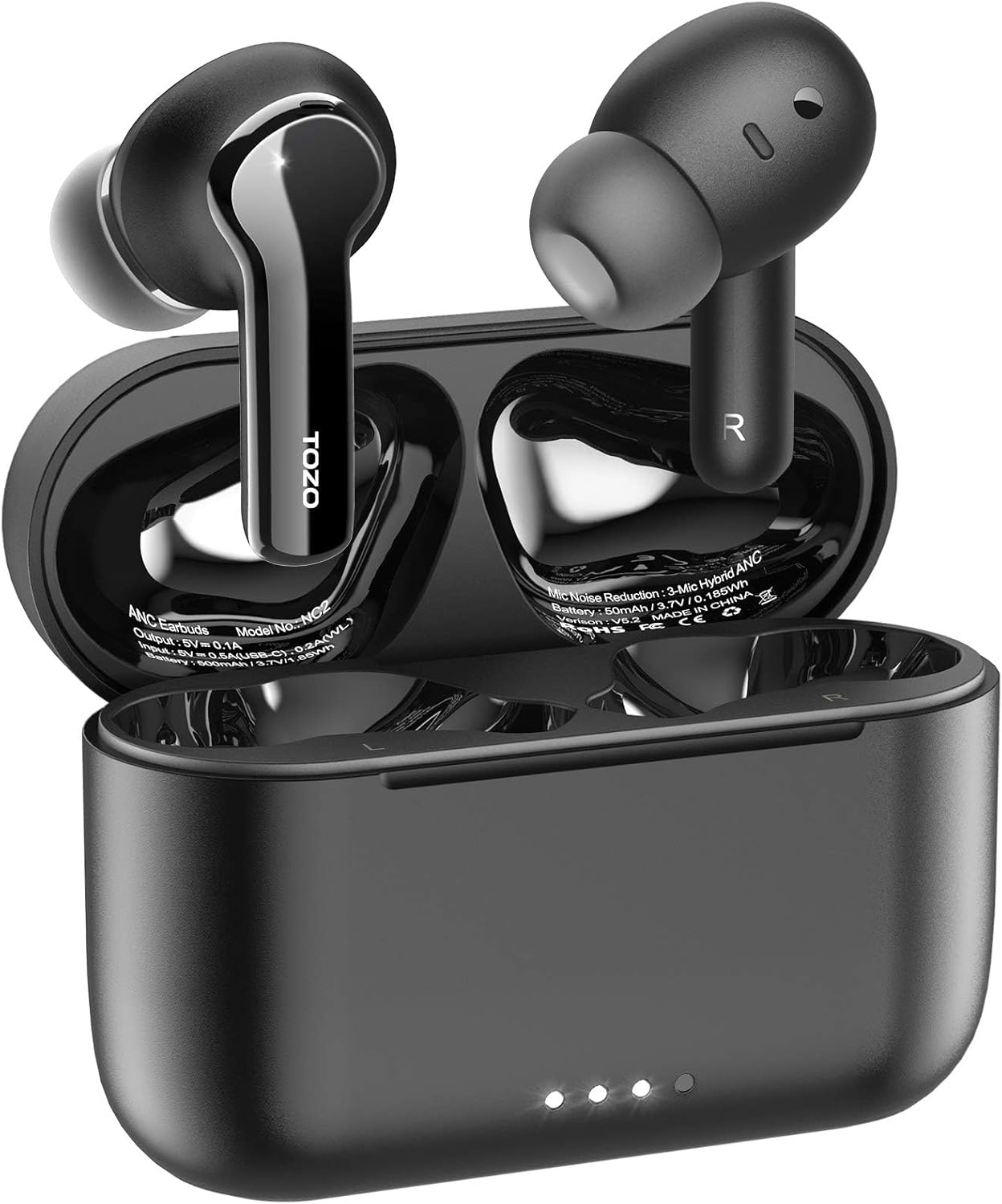 TOZO NC2 Hybrid Active Noise Cancelling Wireless Earbuds, in-Ear Detection Headp...