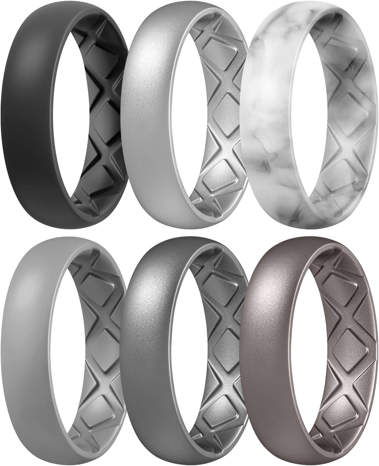 Egnaro Inner Arc Ergonomic Breathable Design, Silicone Rings for Women with half...