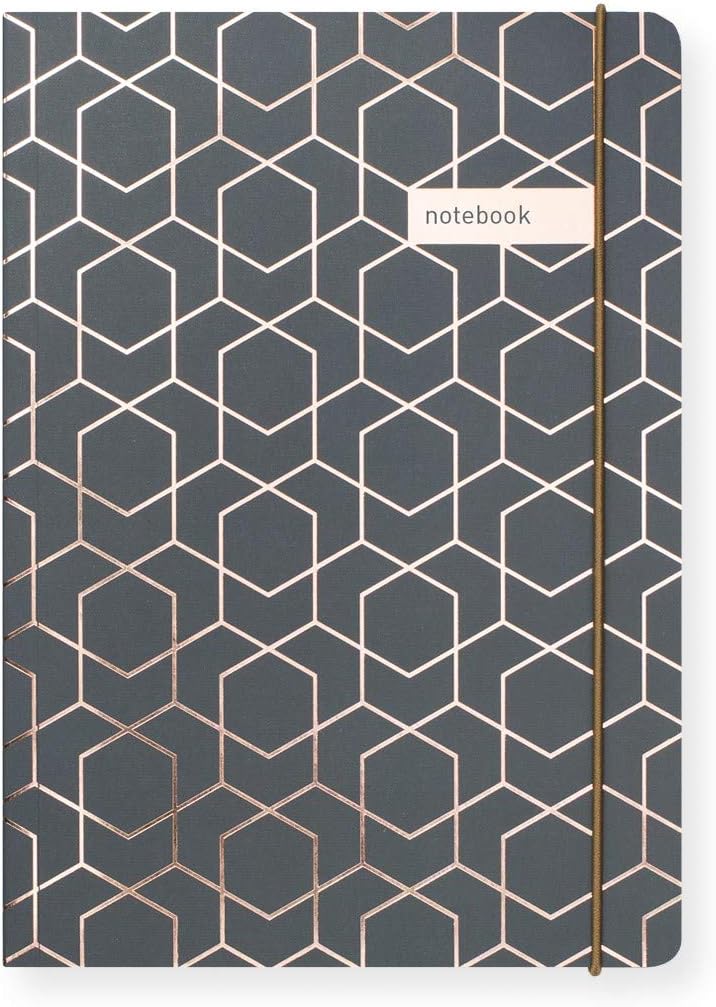 Matilda Myres Notebook, Special A5 Lined Notebook, Innovative Grey Design Notebo...