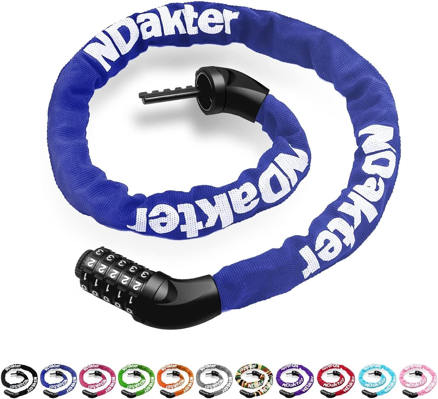 NDakter Bike Lock, 5 Digit Combination Bicycle Lock, Alloys Steel Bike Locks Hig...