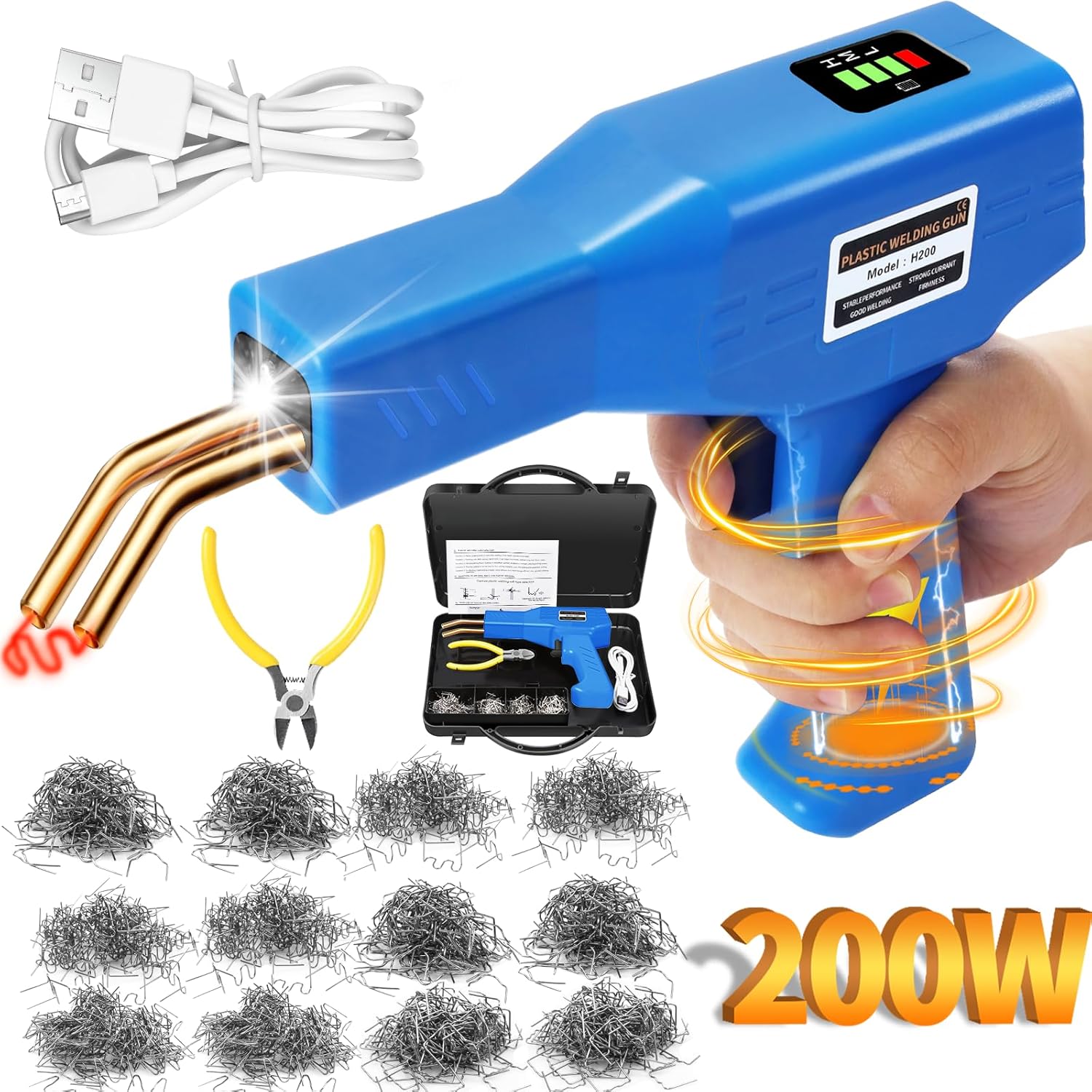 200W Plastic Welding Kit, Cordless Plastic Welder,...