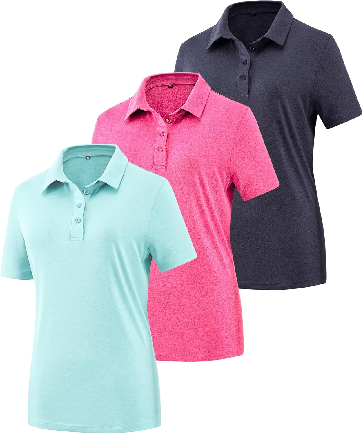 Women's Golf Polo Shirts Lightweight Moisture Wicking Short Sleeve Shirt Quick D...