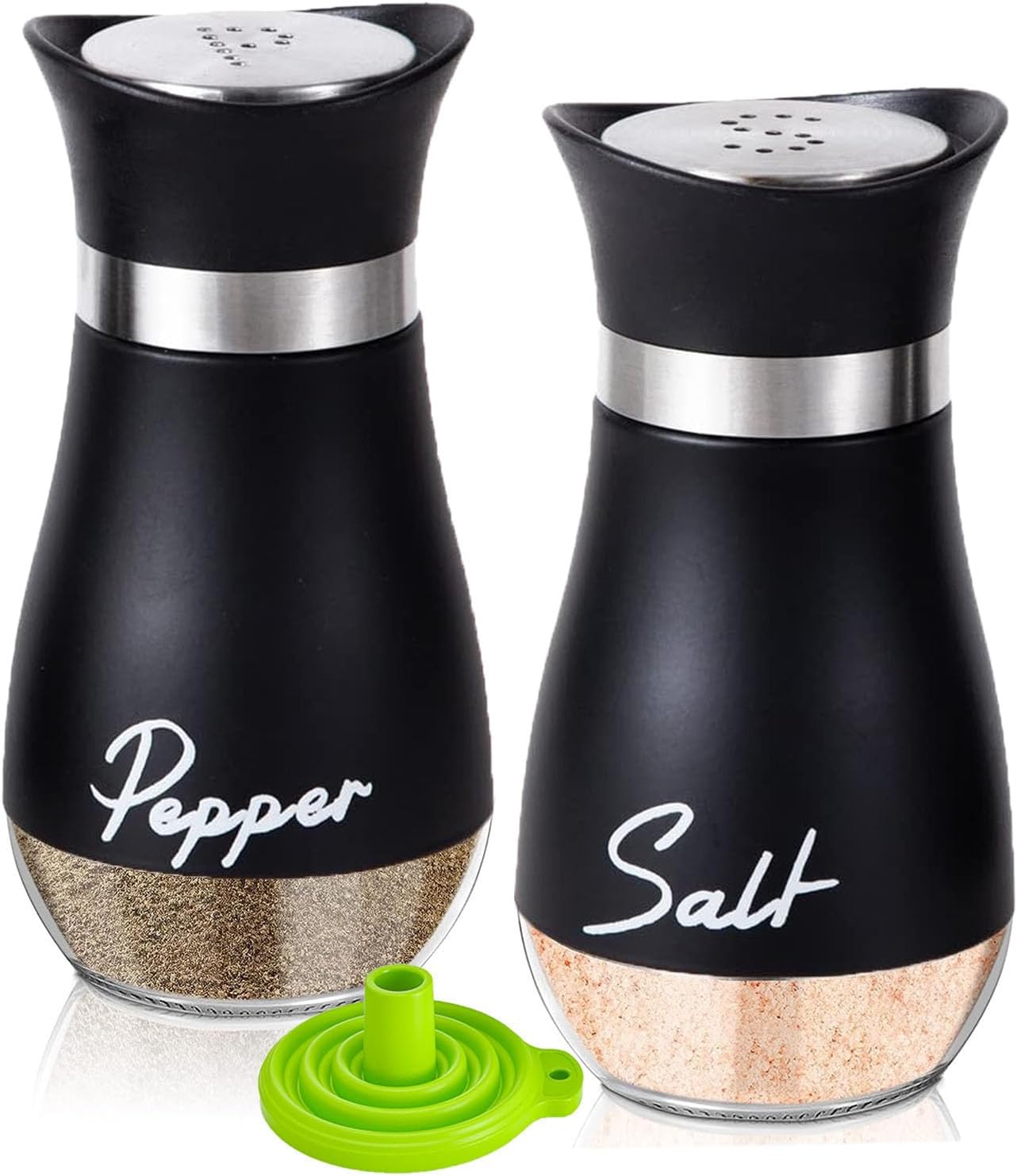 UDQYQ Stainless Steel Salt and Pepper Shakers, Special Spice Dispenser Kitchen A...