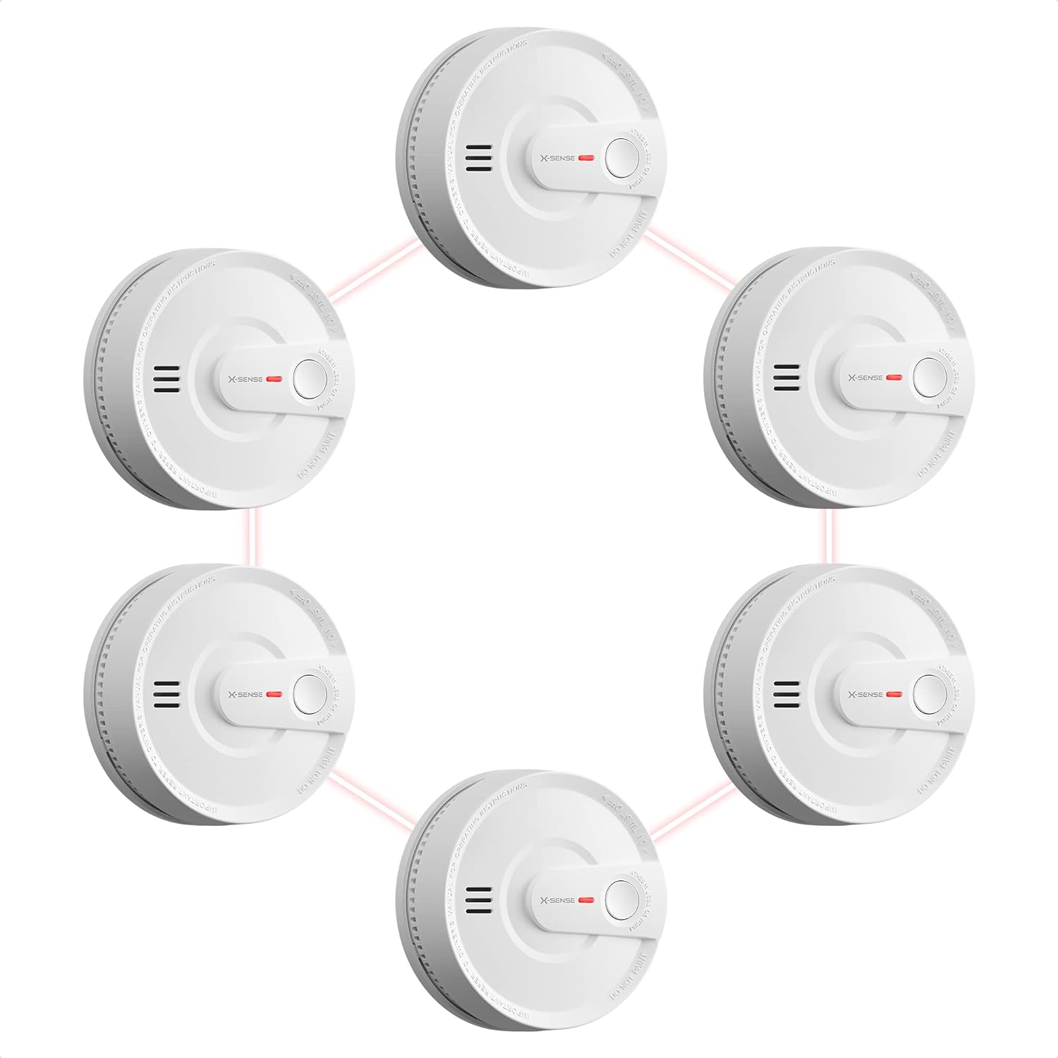 X-Sense Smoke Detector, Wireless Interconnected Fire Alarm with 10-Year Battery...