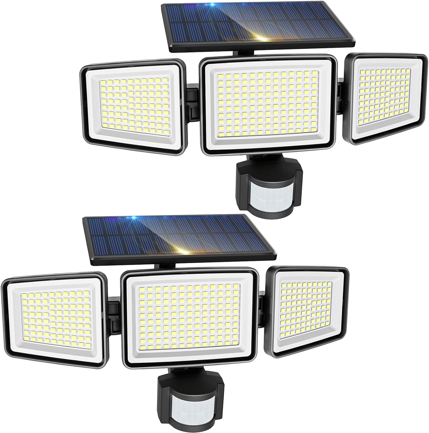 nipify [2 Pack Solar Security Lights Outdoor Motion Sensor, 302 LED Solar Garden...