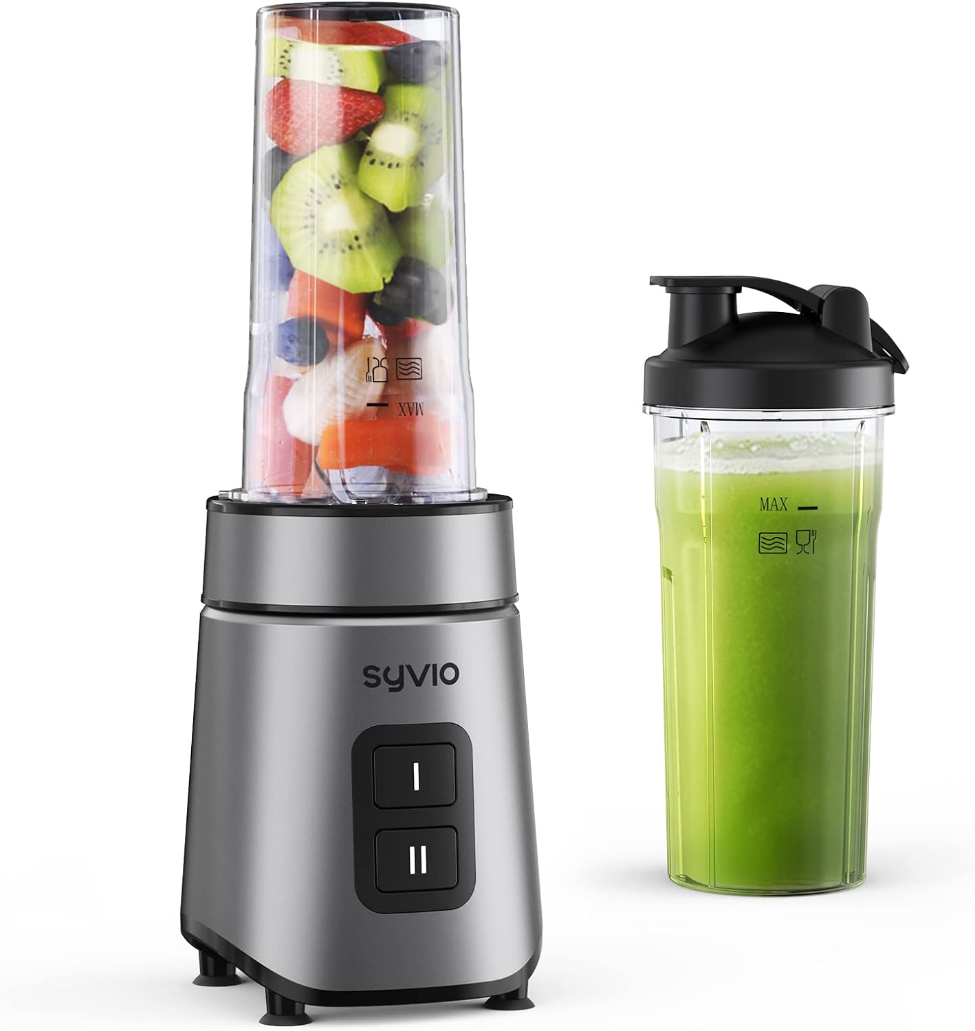 Syvio Blender for Shakes and Smoothies, 600W Personal Blender, Smoothie Blender...