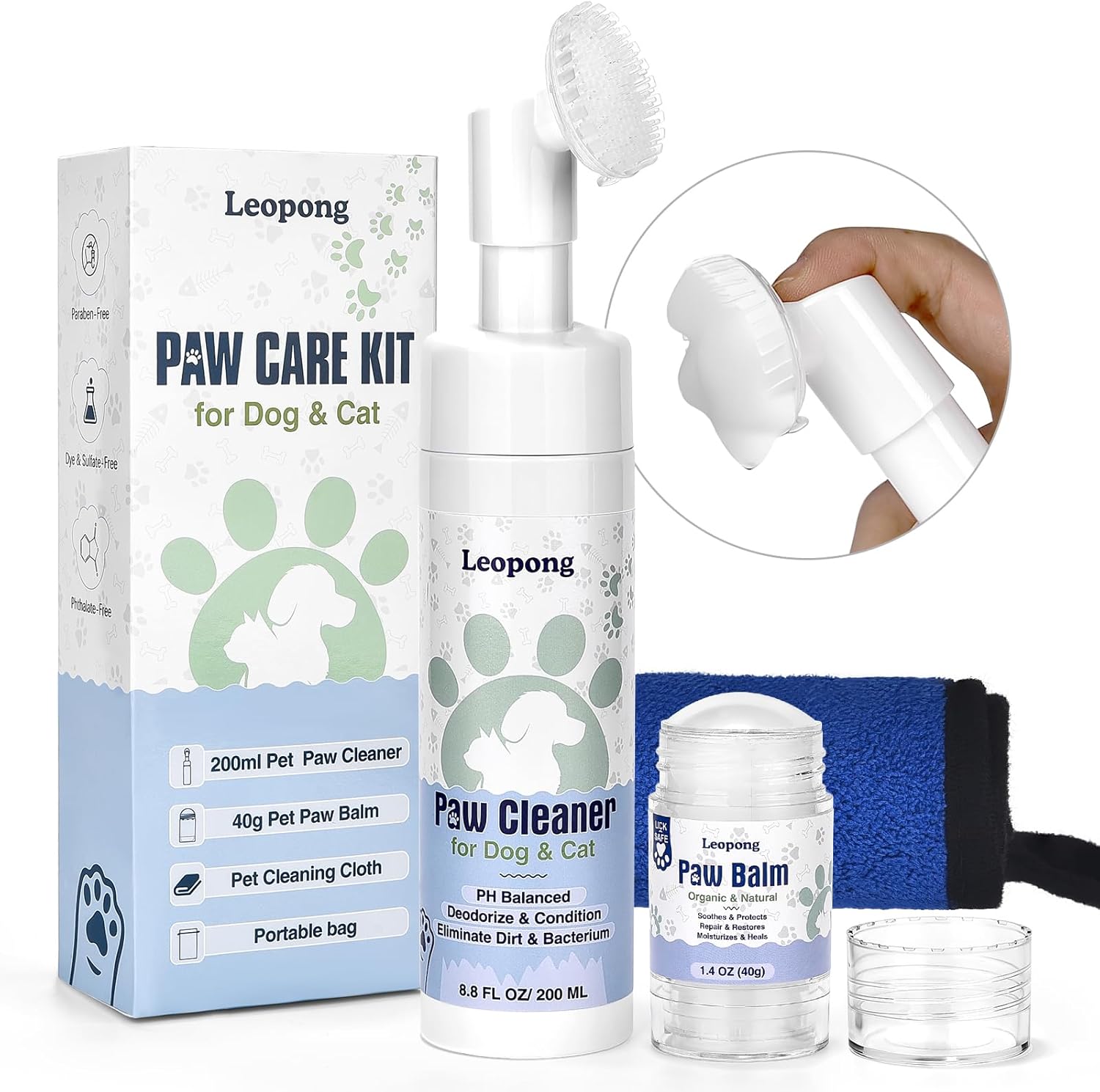 Dog Paw Care Kit- Dog Paw Cleaner for Dogs Large Medium Small XL Breed-Dog Paw B...