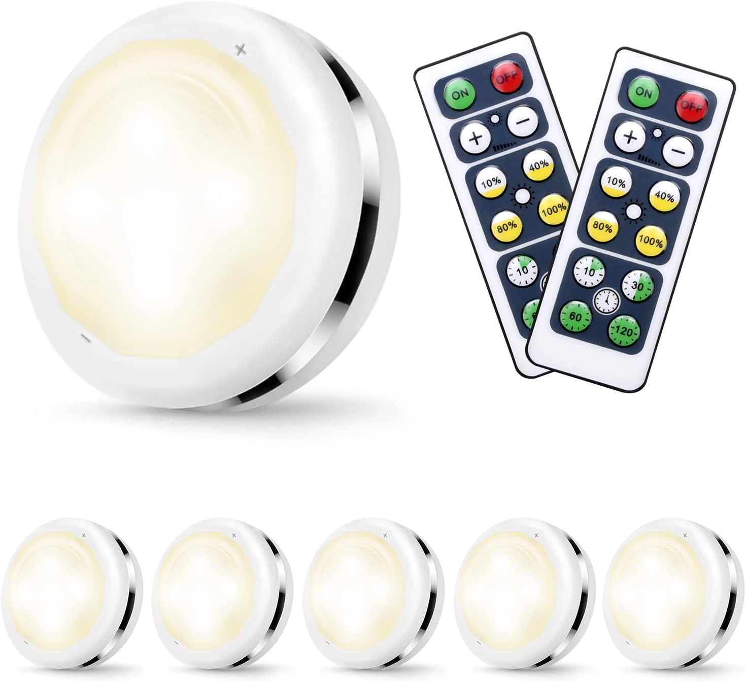 Cadrim Night Lights 6 Pack Under Cabinet Lights Closet Lighting Wardrobe Cupboar...