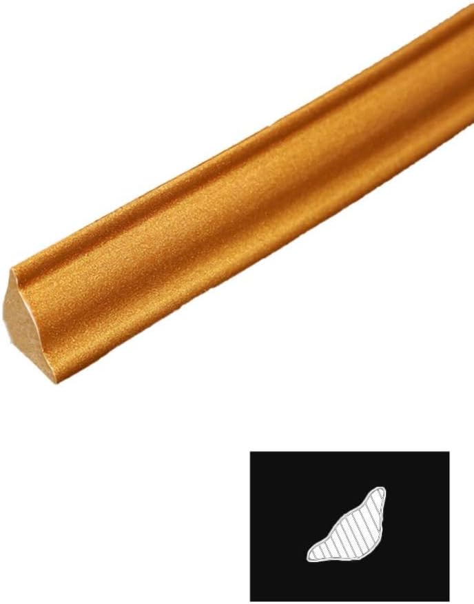 3 Meters Gold PVC Quadrant Trim,Skirting Board,Moulding Trim,Plastic Wall Corner...