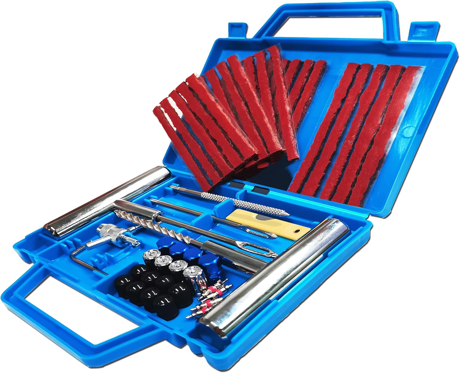HYHJMISTY 53pcs Tyre Repair Kit, Heavy Duty Tire Plug Kits, Portable Tyre Repair...