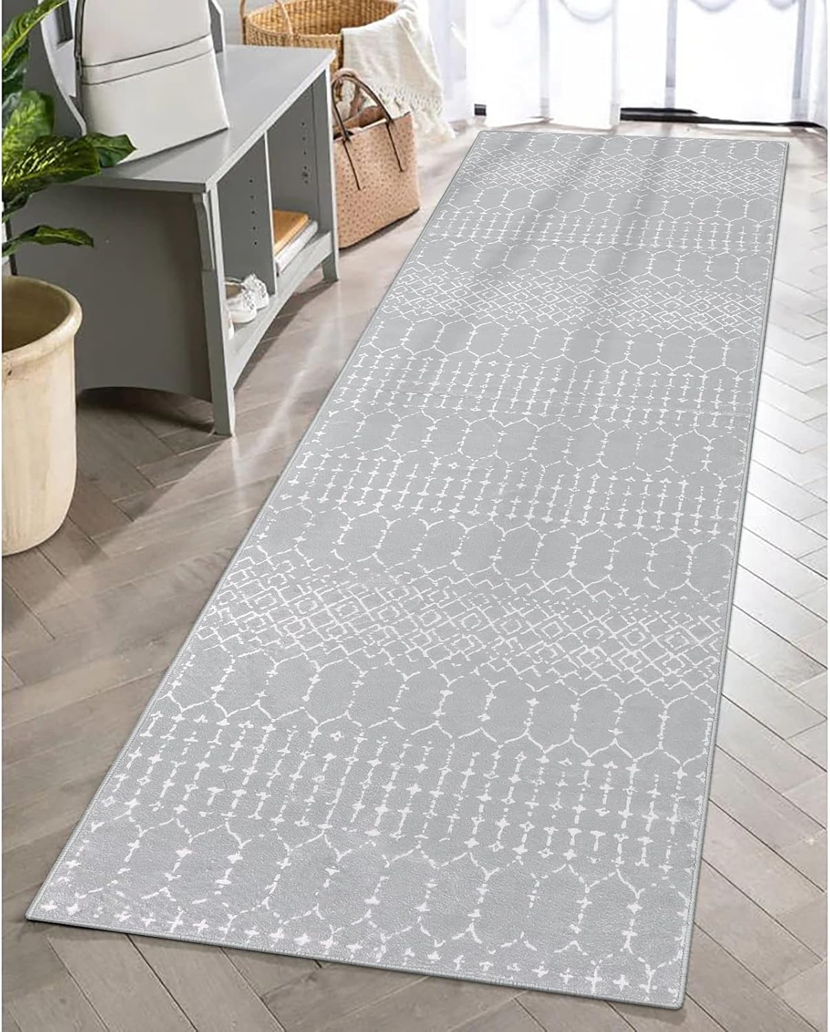 Lahome Moroccan Runners for Hallways 2x6 Washable Non-Slip Carpet Runner Throw U...