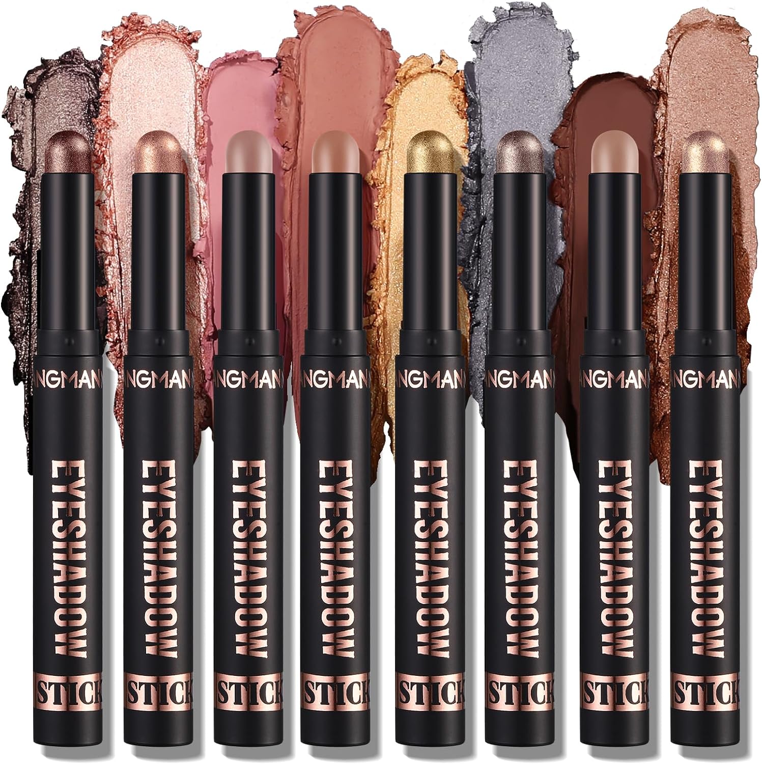 XINYUNXIN 8PCS Eyeshadow Stick Soft Creamy Matte Shimmer Eye Shadow Pencil Crayo...
