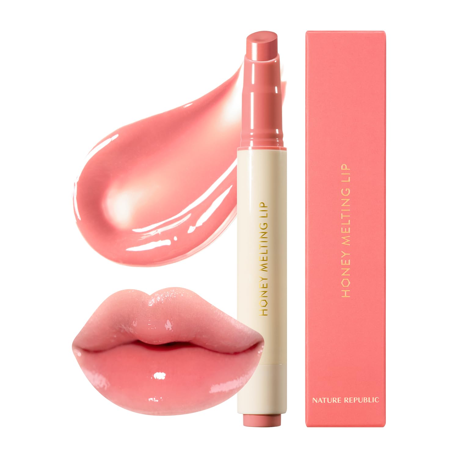 Nature Republic HONEY MELTING LIP (02 FIG) K-BEAUTY, Lip Plumper, Tint, Balm, Ko...