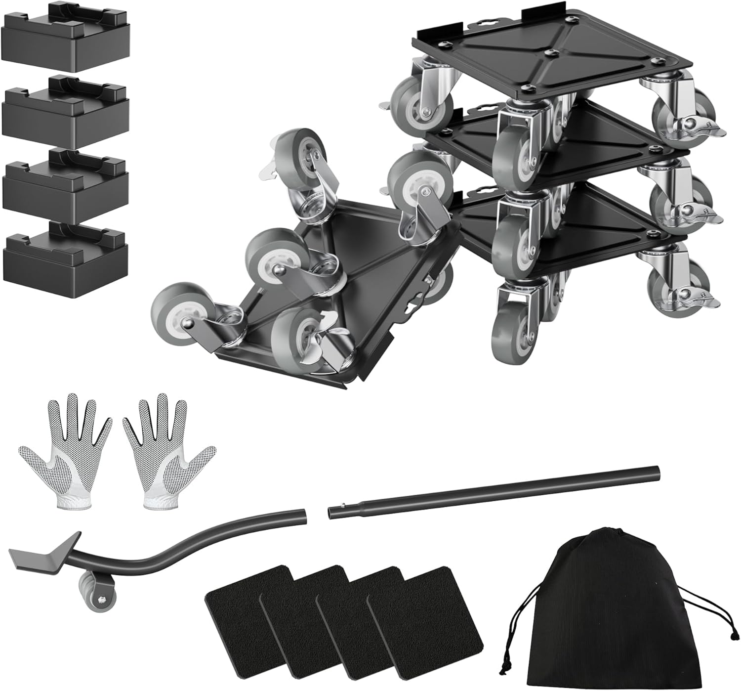 Furniture Dolly,Furniture Mover Pro Set,Furniture Lifter with 5 360° Rotatable R...