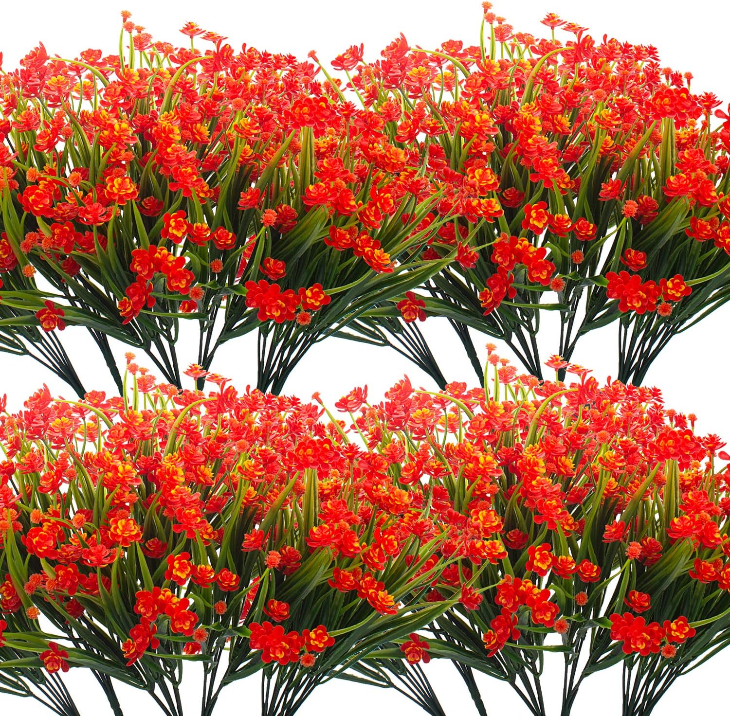 Grunyia Artificial Flowers, 20 Bundles Outdoor Fake Flowers for Decoration UV Re...