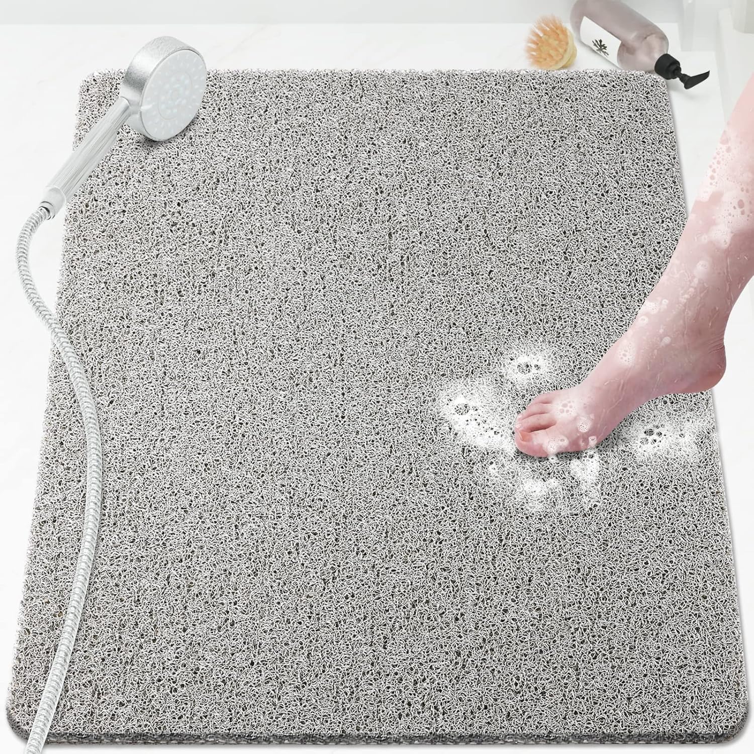 Shower Mat for Bathtub, Special Non-Slip Tub Mat, Innovative Soft Tub Mat with D...