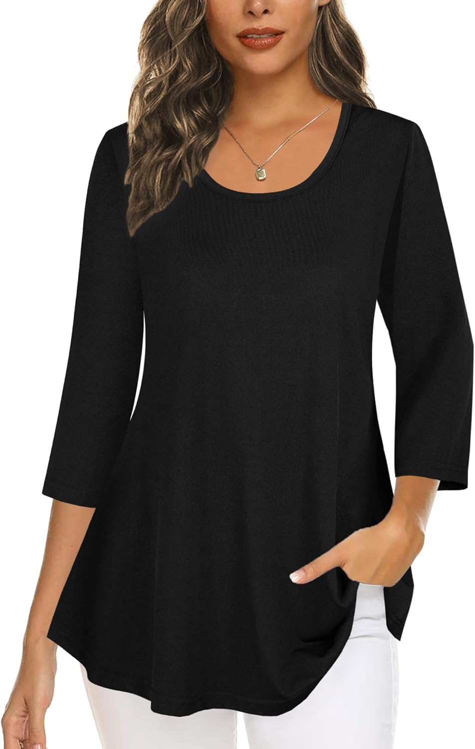 Tencole 3/4 Sleeve Shirts, Special Dressy Tunic Tops for Women, Innovative Casua...