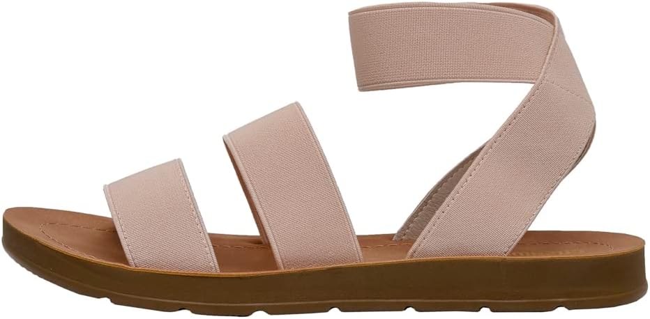 CUSHIONAIRE Women's Indego Stretch Sandal 7.5 Nude