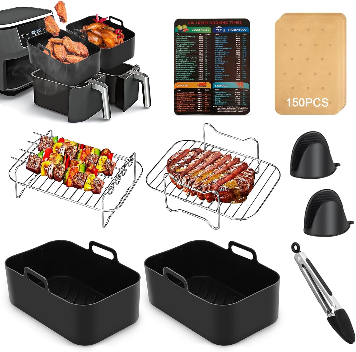 Air Fryer Accessories, 9pcs Ninja Air Fryer Accessories for Ninja AF400UK & AF45...